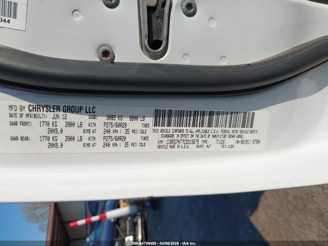 2012 RAM 1500 1C6RD7NT7CS315675 Photo 8