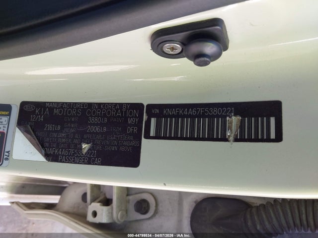 Продажа на аукционе авто 2015 Kia Forte Lx, vin: KNAFK4A67F5380221, номер лота: 44799534