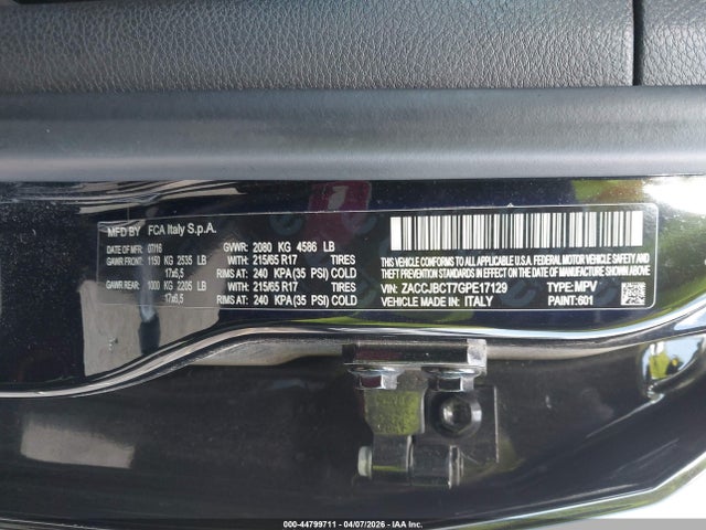 Aukcja sprzedaży 2016 Jeep Renegade Trailhawk, vin: ZACCJBCT7GPE17129, numer aukcji: 44799711