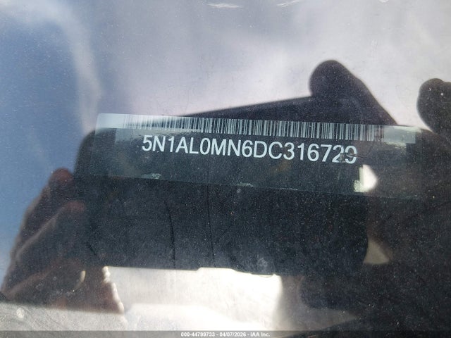 Продаж на аукціоні авто 2013 Infiniti Jx35, vin: 5N1AL0MN6DC316729, номер лоту: 44799733