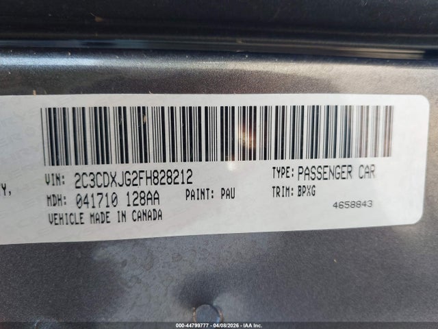 Aukcja sprzedaży 2015 Dodge Charger Sxt, vin: 2C3CDXJG2FH828212, numer aukcji: 44799777