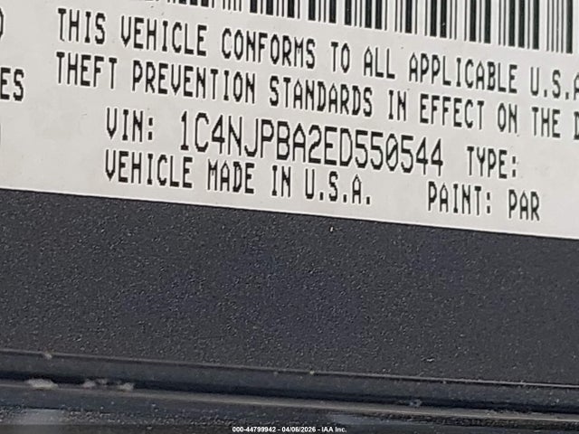 1C4NJPBA2ED550544 Jeep Patriot Sport