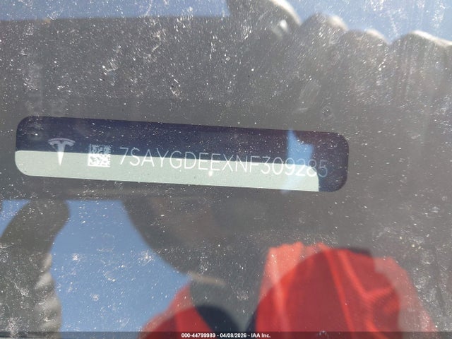 Продажа на аукционе авто 2022 Tesla Model Y Long Range Dual Motor All-wheel Drive, vin: 7SAYGDEEXNF309285, номер лота: 44799989