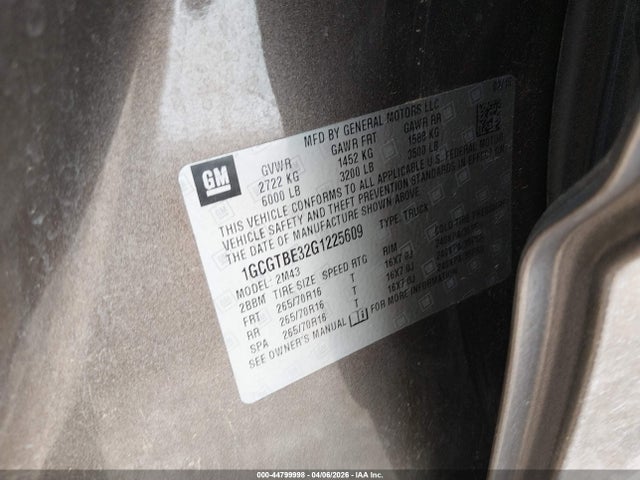 2016 CHEVROLET COLORADO 1GCGTBE32G1225609 Photo 8