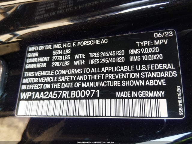 2024 PORSCHE MACAN WP1AA2A57RLB00971 Photo 8