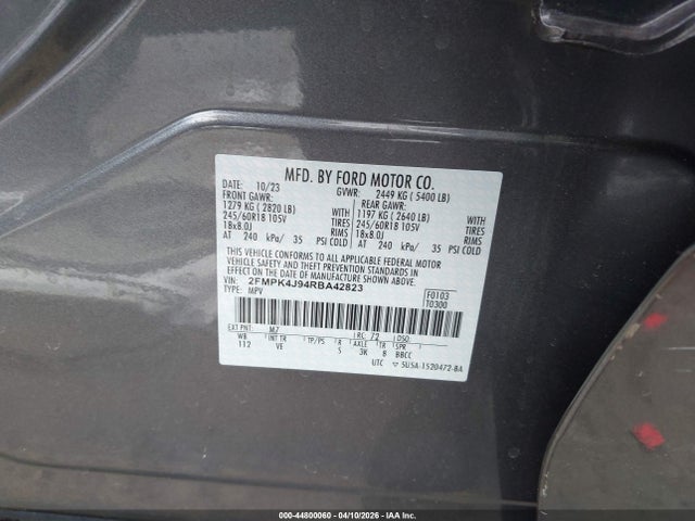 Ford EDGE SEL 2024 2FMPK4J94RBA42823 Image 9