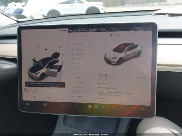 Aukcja sprzedaży 2023 Tesla Model Y Awd/long Range Dual Motor All-wheel Drive, vin: 7SAYGDEE1PF760611, numer aukcji: 44800301