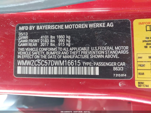 2013 MINI COUNTRYMAN WMWZC5C57DWM16615 Photo 8