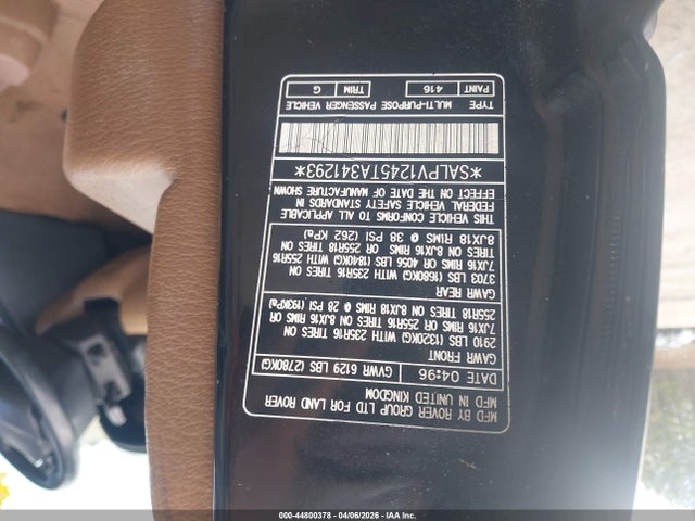1996 Land Rover Range Rover 4.0 Se Long Wheelbase მანქანა იყიდება აუქციონზე, vin: SALPV1245TA341293, აუქციონის ნომერი: 44800378