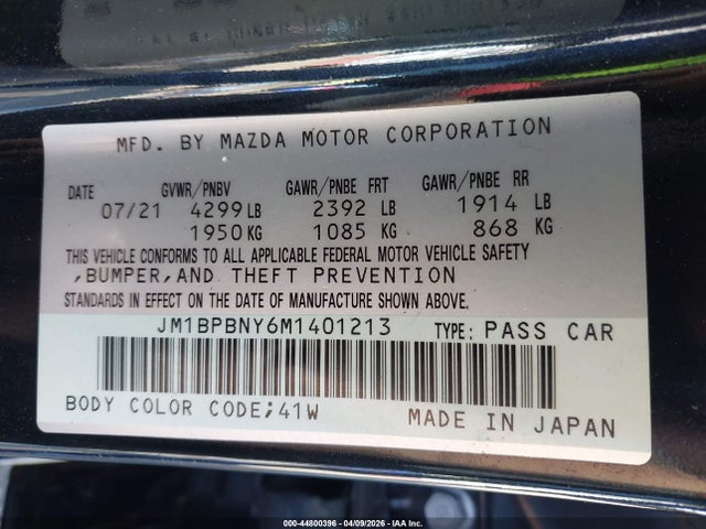 JM1BPBNY6M1401213 Mazda Mazda3 2.5 Turbo Premium Plus