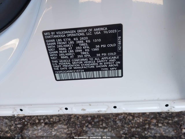 1V2FE2CA5RC216724 Volkswagen Atlas Cross Sport 2.0t Sel Premium R-line