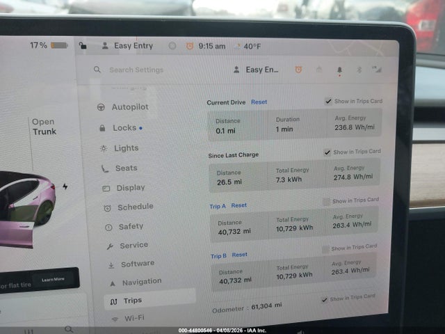 2021 Tesla Model 3 Standard Range Plus Rear-wheel Drive მანქანა იყიდება აუქციონზე, vin: 5YJ3E1EA2MF017346, აუქციონის ნომერი: 44800546