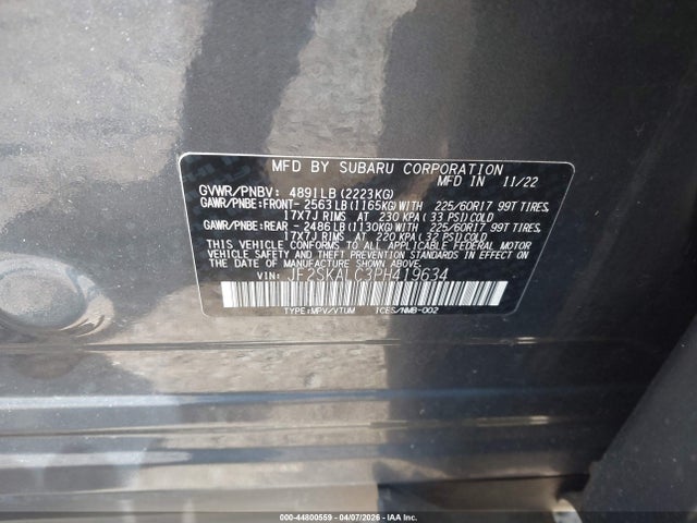 Subaru Forester Wilderness 2023 JF2SKALC3PH419634 Image 9