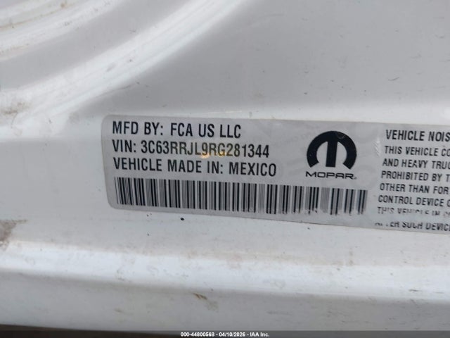 3C63RRJL9RG281344 RAM 3500 Laramie 4x4 8&#039; Box