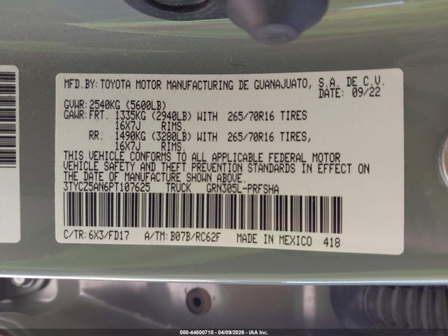 3TYCZ5AN6PT107625 Toyota Tacoma Trd Off Road