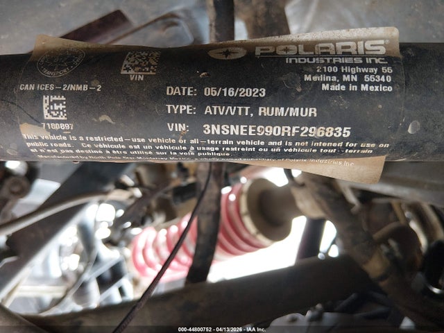 3NSNEE990RF296835 Polaris Rzr Xp 1000 Sport