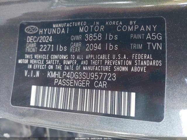 Hyundai Elantra Limited 2025 KMHLP4DG3SU957723 Image 9