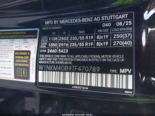 W1NKM4GB9TF470789 Mercedes-Benz GLC 300
