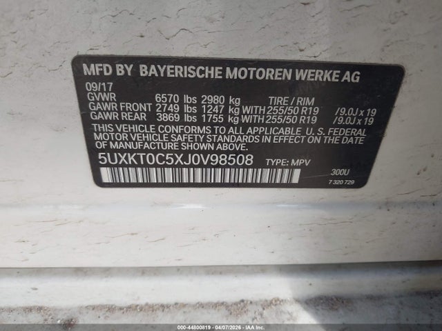 2018 Bmw X5 Edrive Xdrive40e Iperformance მანქანა იყიდება აუქციონზე, vin: 5UXKT0C5XJ0V98508, აუქციონის ნომერი: 44800819