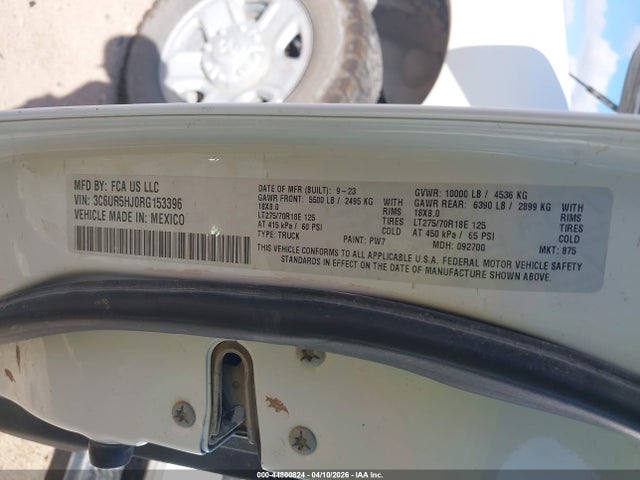 Продаж на аукціоні авто 2024 Ram 2500 Tradesman  4x4 8' Box, vin: 3C6UR5HJ0RG153396, номер лоту: 44800824