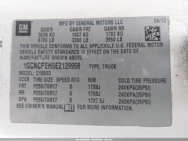 2014 CHEVROLET SILVERADO 1500 1GCNCPEH9EZ129958 Photo 8