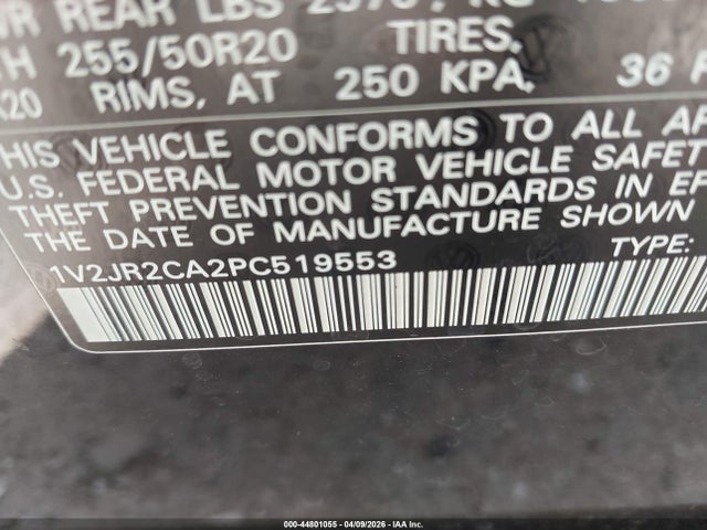 2023 Volkswagen Atlas 3.6l V6 Se W/technology მანქანა იყიდება აუქციონზე, vin: 1V2JR2CA2PC519553, აუქციონის ნომერი: 44801055