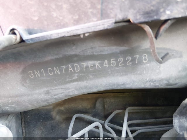 2014 Nissan Versa მანქანა იყიდება აუქციონზე, vin: 3N1CN7AD7EK452278, აუქციონის ნომერი: 44801078