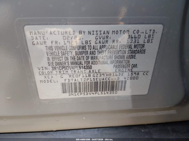 Nissan Kicks Sr Xtronic Cvt 2023 3N1CP5DV4PL514350 Image 9