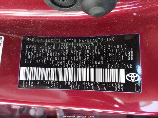 Toyota COROLLA SE 2024 5YFS4MCEXRP213441 Image 9