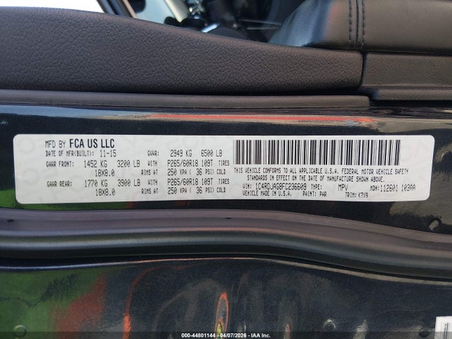 Dodge Durango Sxt 2015 1C4RDJAG8FC236609 Image 9