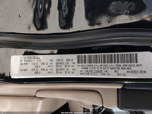 2018 JEEP GRAND CHEROKEE 1C4RJFBG1JC336225 Photo 8