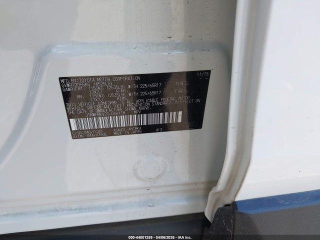 JTMWFREV2GJ066118 Toyota Rav4 Xle