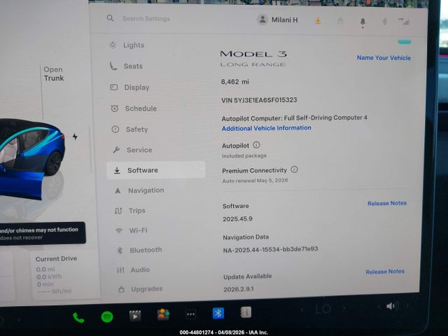 Продаж на аукціоні авто 2025 Tesla Model 3 Long Range Rear-wheel Drive/standard Rear-wheel Drive, vin: 5YJ3E1EA6SF015323, номер лоту: 44801274