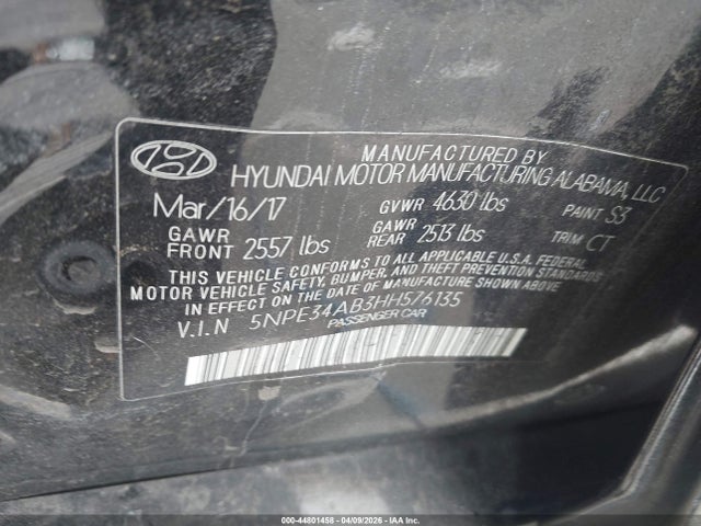 2017 HYUNDAI SONATA 5NPE34AB3HH576135 Photo 8
