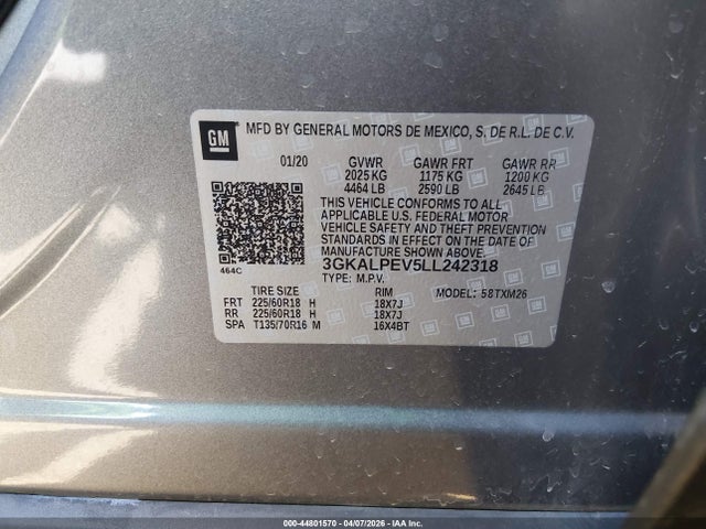 3GKALPEV5LL242318 GMC Terrain Fwd Slt