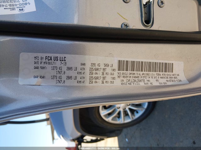 44801711 :رقم المزاد ، 1C4PJLCB4LD500735 vin ، 2020 Jeep Cherokee Latitude Fwd مزاد بيع