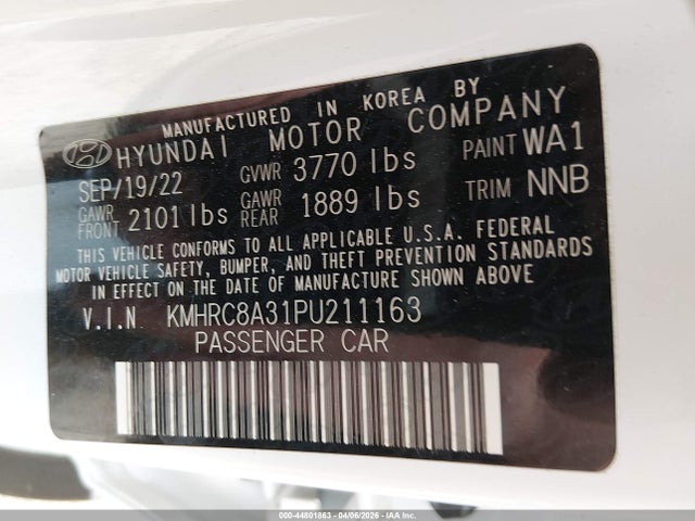 Продаж на аукціоні авто 2023 Hyundai Venue Limited, vin: KMHRC8A31PU211163, номер лоту: 44801863