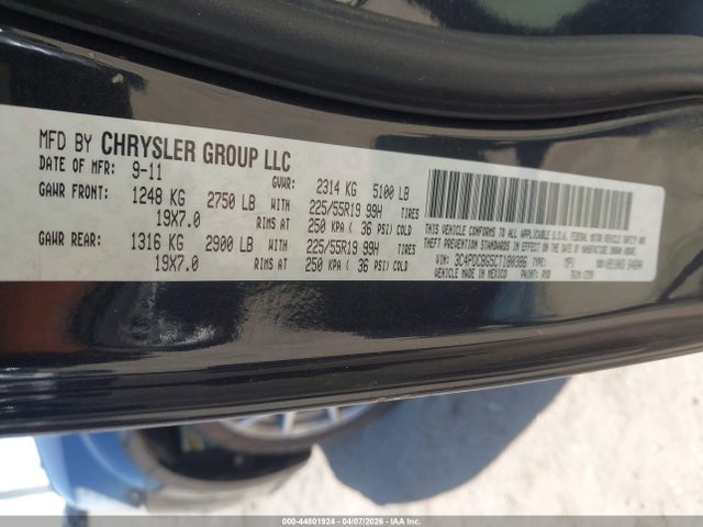 44801924 :رقم المزاد ، 3C4PDCBG5CT180386 vin ، 2012 Dodge Journey Sxt مزاد بيع