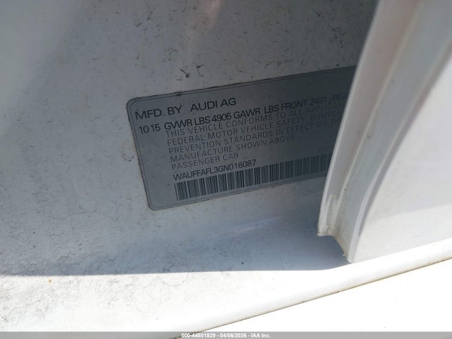 2016 AUDI A4 WAUFFAFL3GN016087 Photo 8