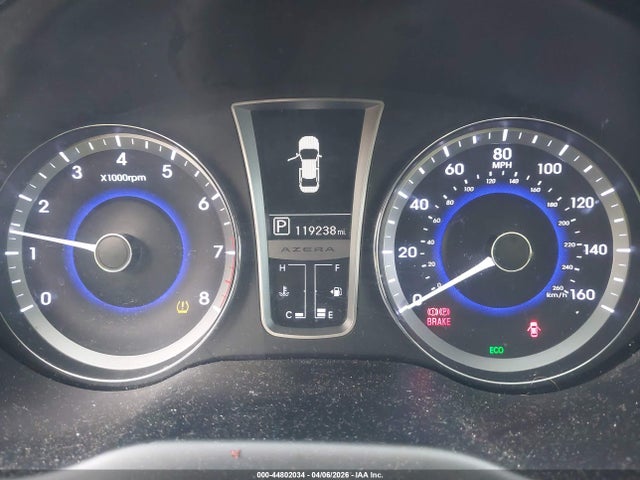 2013 Hyundai Azera მანქანა იყიდება აუქციონზე, vin: KMHFH4JG7DA262759, აუქციონის ნომერი: 44802034