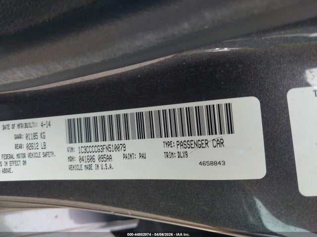 Продаж на аукціоні авто 2015 Chrysler 200 C, vin: 1C3CCCCG3FN510079, номер лоту: 44802074