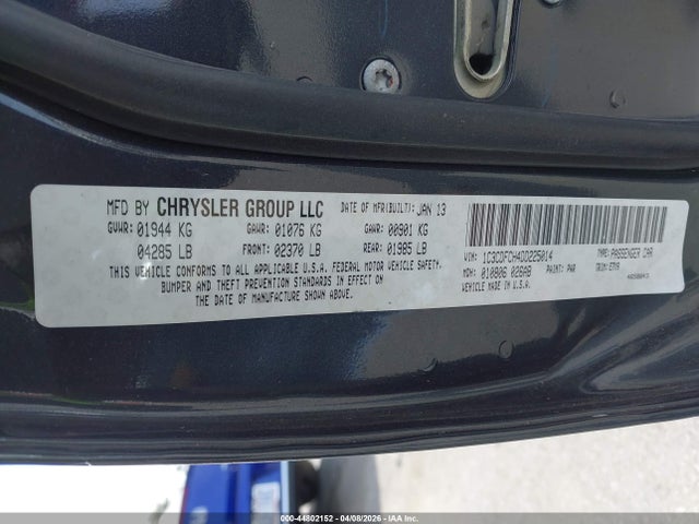 44802152 :رقم المزاد ، 1C3CDFCH4DD225014 vin ، 2013 Dodge Dart Limited مزاد بيع