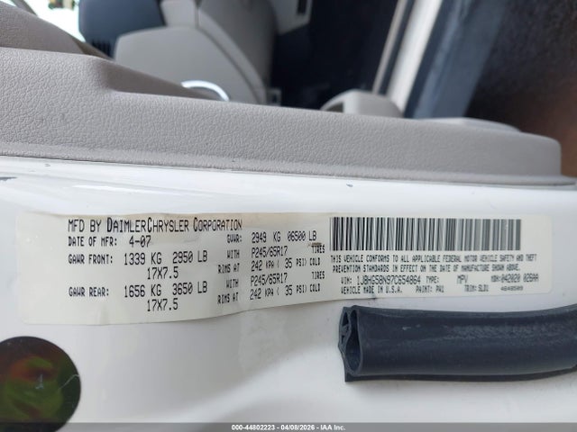 2007 JEEP COMMANDER 1J8HG58N97C654864 Photo 8