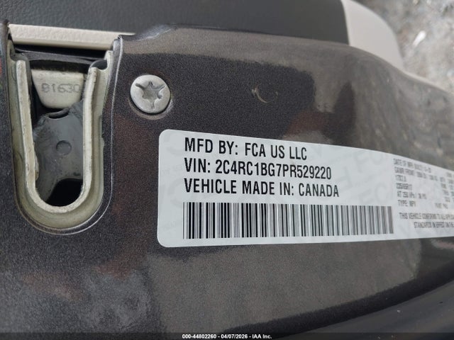 Продаж на аукціоні авто 2023 Chrysler Pacifica Touring L, vin: 2C4RC1BG7PR529220, номер лоту: 44802260
