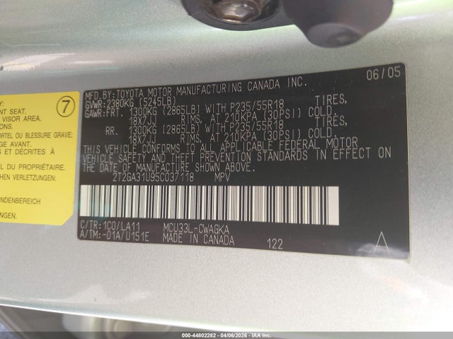 Продаж на аукціоні авто 2005 Lexus Rx 330, vin: 2T2GA31U95C037118, номер лоту: 44802282