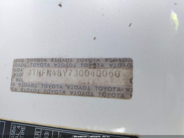 Auction sale of the 2003 Lexus Sc 430, vin: JTHFN48Y730040060, lot number: 44802301
