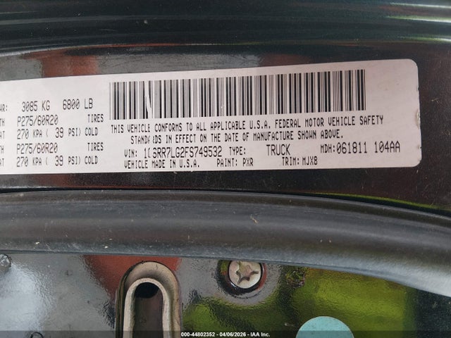 2015 RAM 1500 1C6RR7LG2FS749532 Photo 8