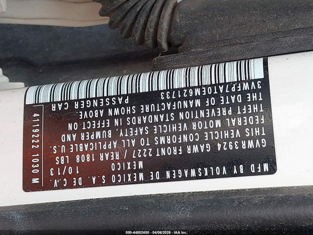 Aukcja sprzedaży 2014 Volkswagen Beetle 2.5l Entry, vin: 3VWFP7AT0EM621733, numer aukcji: 44802450