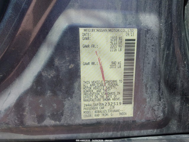 1N4AL3AP3EN232519 Nissan Altima 2.5 Sv