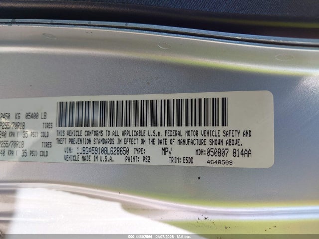 2008 JEEP WRANGLER 1J8GA59108L628650 Photo 8